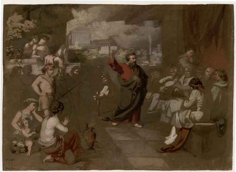 San Paolo predica davanti all'Areopago - Museu Nacional d'Art de Catalunya, Barcellona